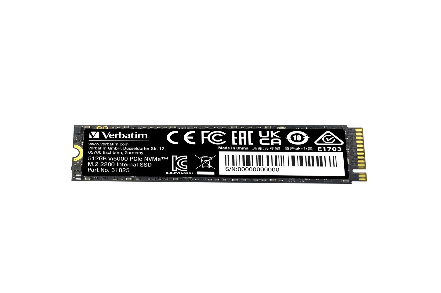 Verbatim Vi5000 M.2 SSD 512GB PCIe4 NVMe 31825