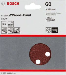 Bosch Sanding Pad C 430 D125MM Wood Grit 60 5 pcs.