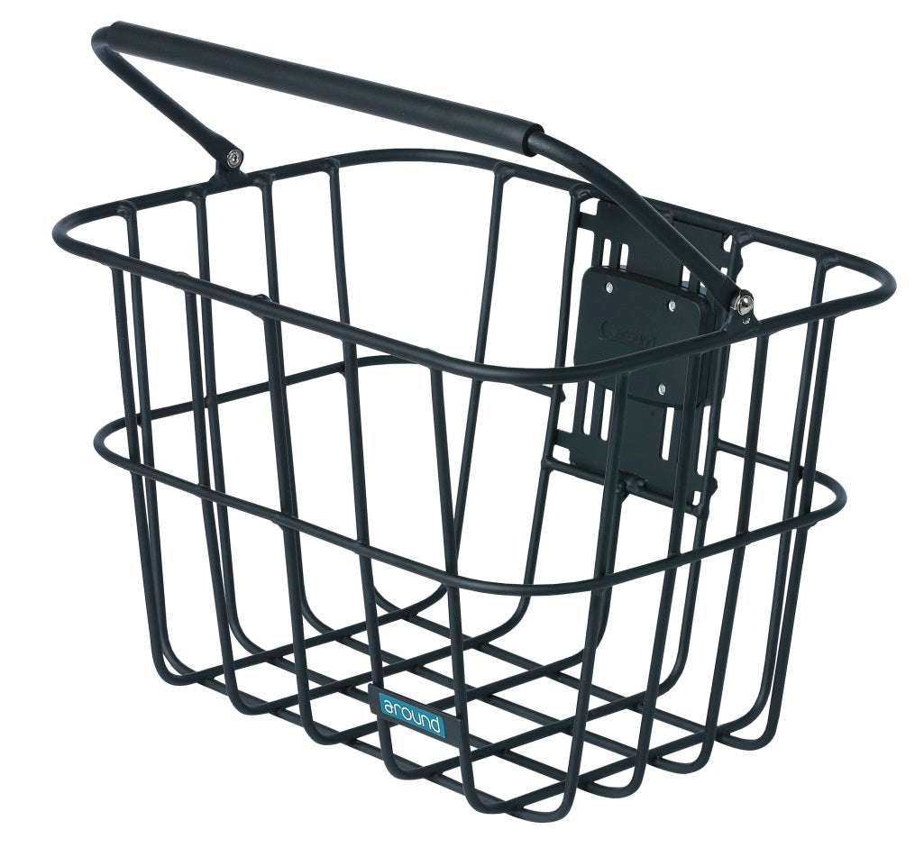 Fietsmand Around ACE afneembaar incl. Klick Fix adapter - mat zwart