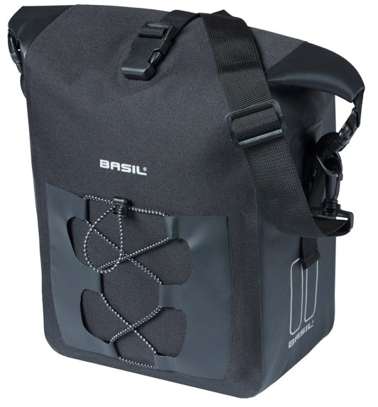 Enkele tas Basil Navigator Waterproof M MIK 12-15L 17 x 28 x 34 cm - zwart