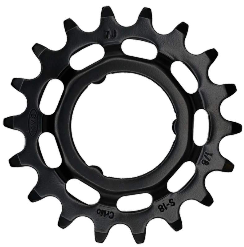 Tandwiel KMC Voor Shimano 18T O-MO Staal 1/8 inch - Zwart
