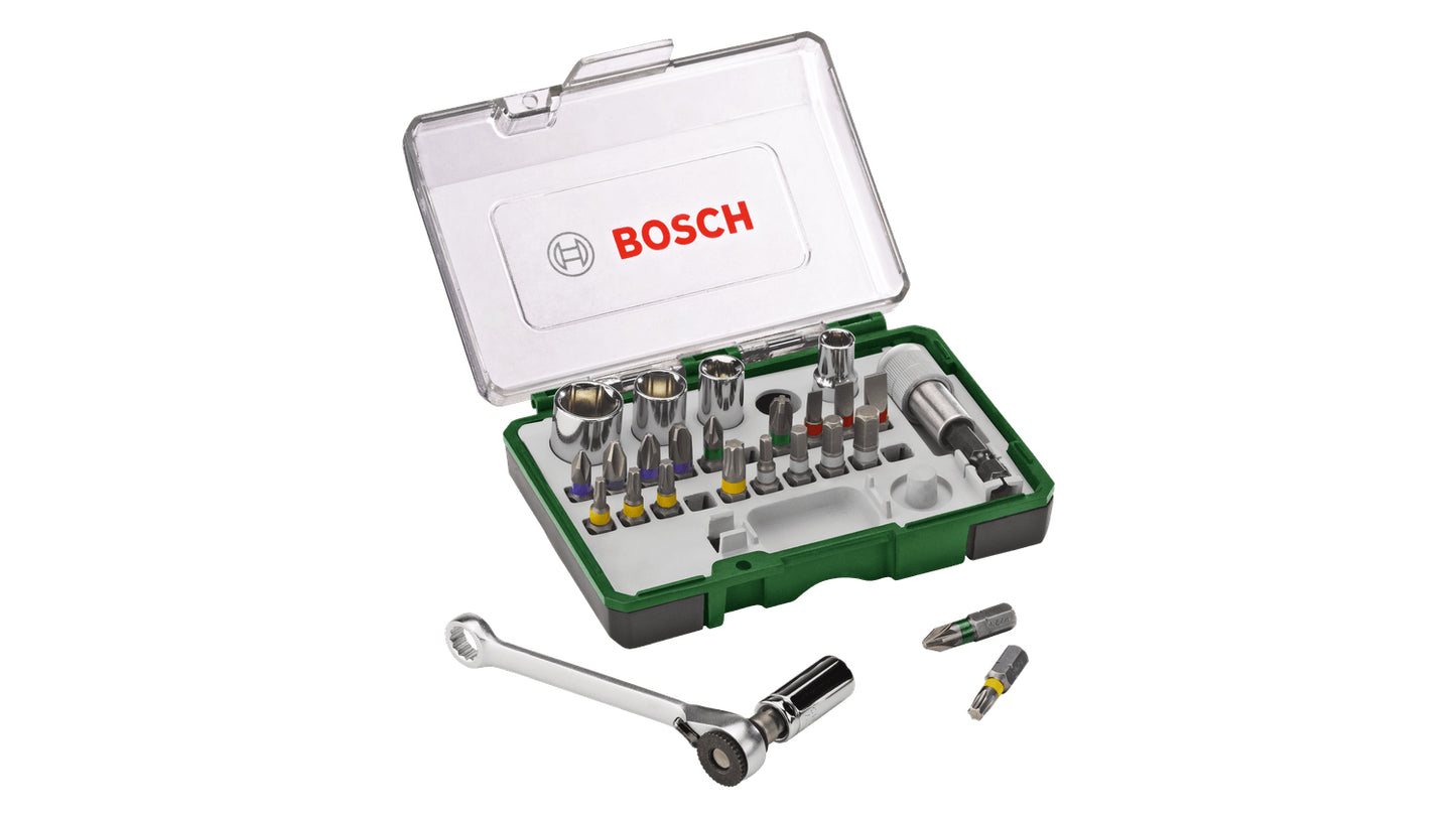 Bosch Prom 27-pcs. Screwdriver Bit and Ratchet Set