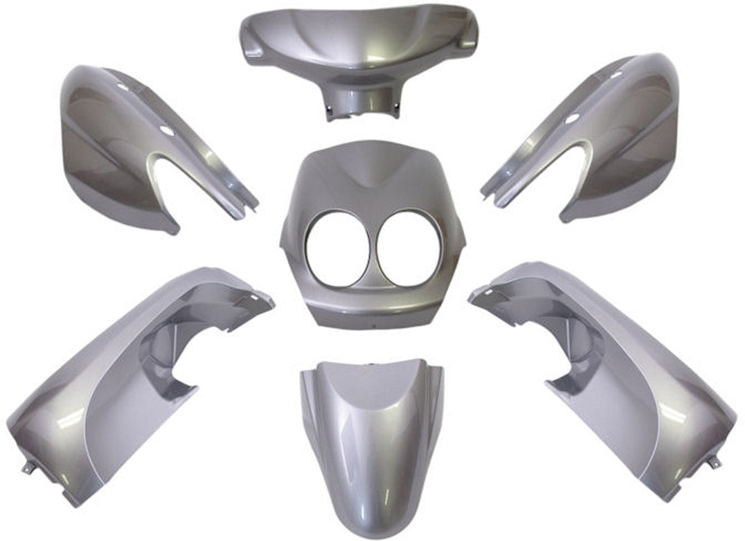 Plaatset 9-delig Edge voor Yamaha Neo's - vanaf bouwjaar 2008 tot 2011 - 2 en 4 takt model - metallic zilver