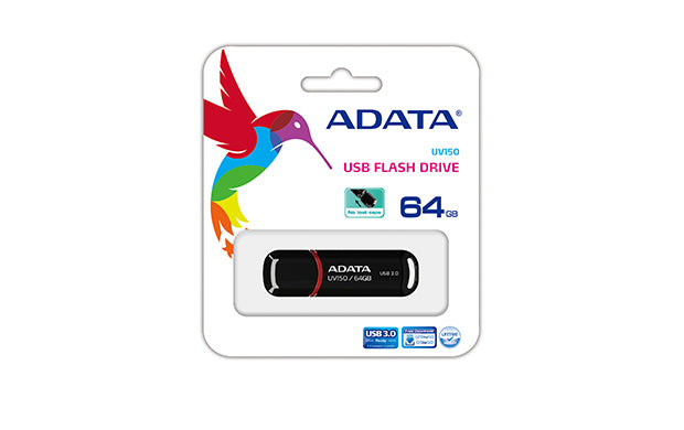 ADATA USB 3.2 UV150 black 64GB AUV150-64G-RBK