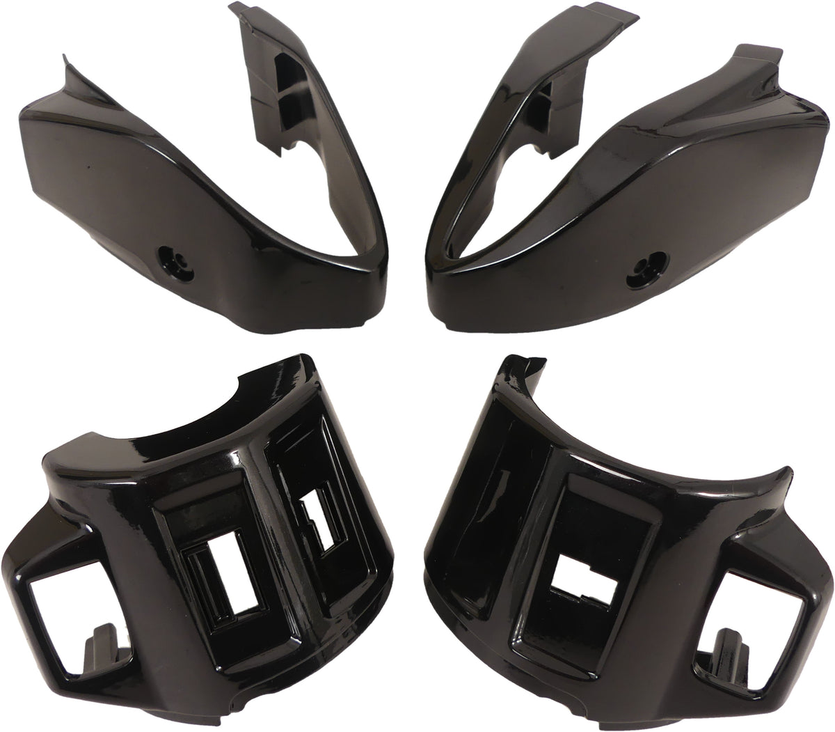 Coverset voor stuurschakelaar Edge links + rechts - Vespa Primavera /Sprint - glanzend zwart