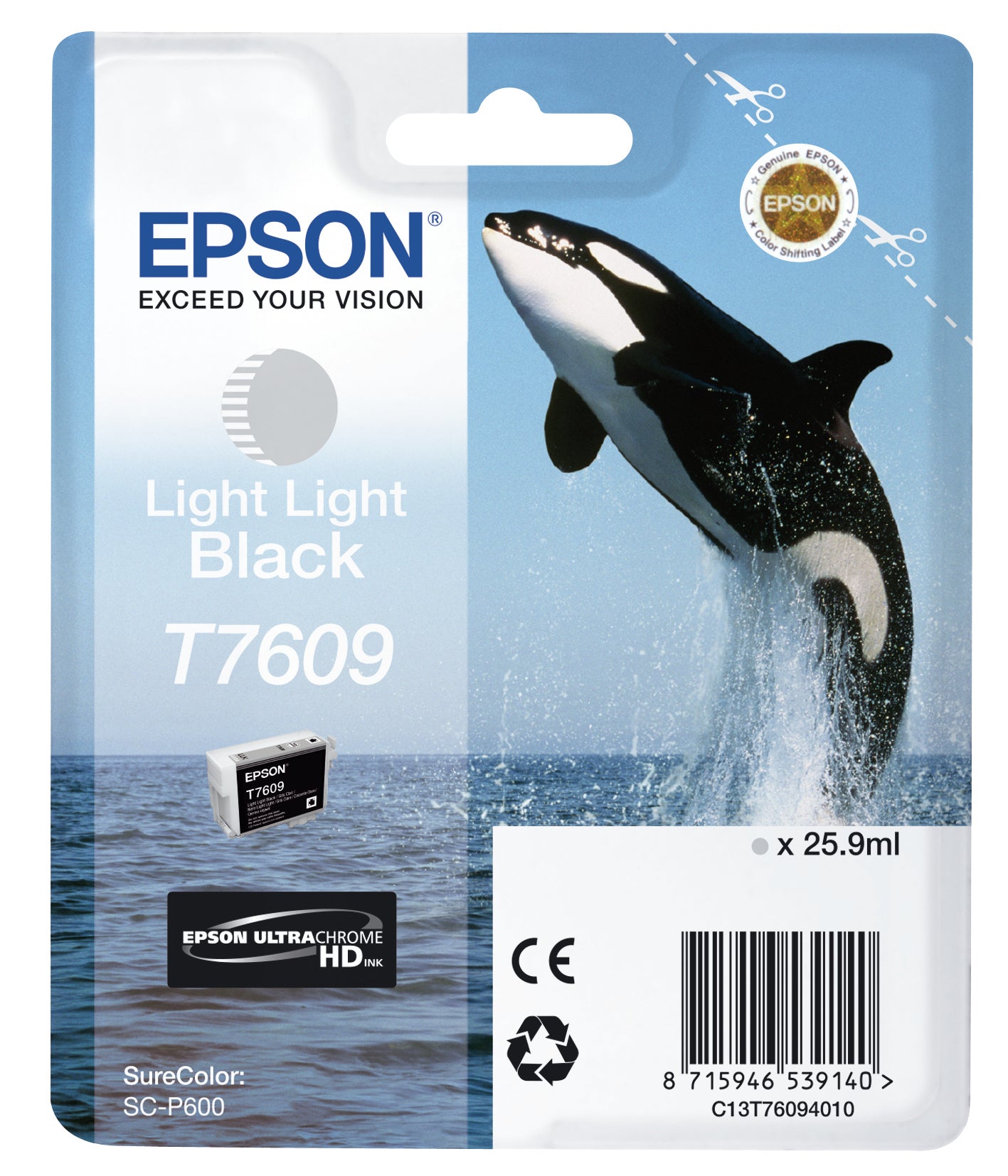 Epson ink cartridge light light black T 7609