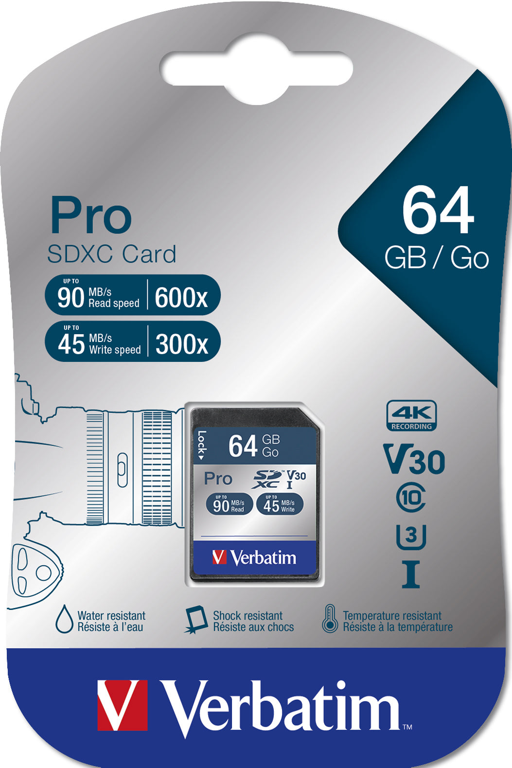 Verbatim SDXC Karte Pro 64GB Class 10 UHS-I 47022