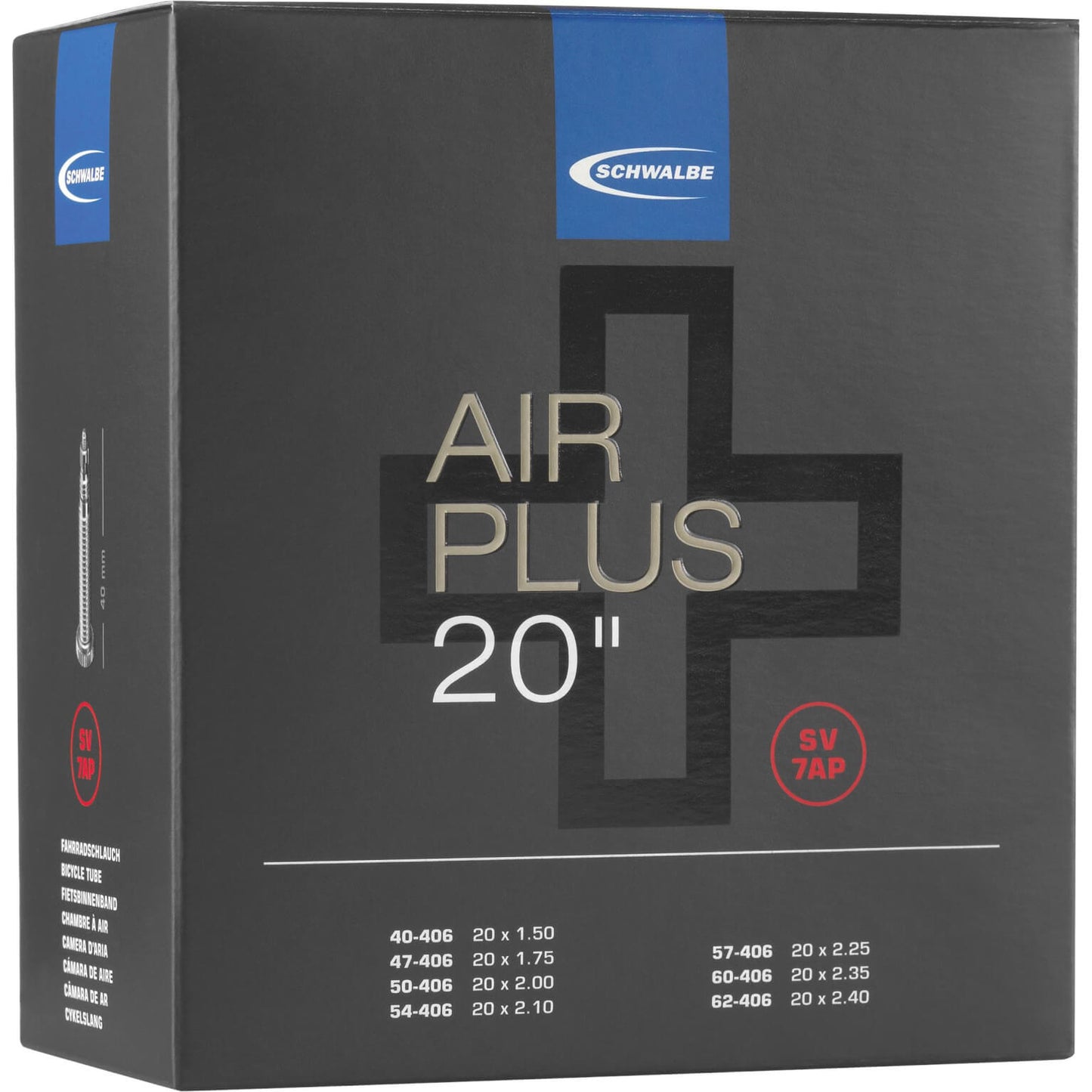 Binnenband Schwalbe Air Plus AV7AP 20" / 40/62-406 - 40mm ventiel