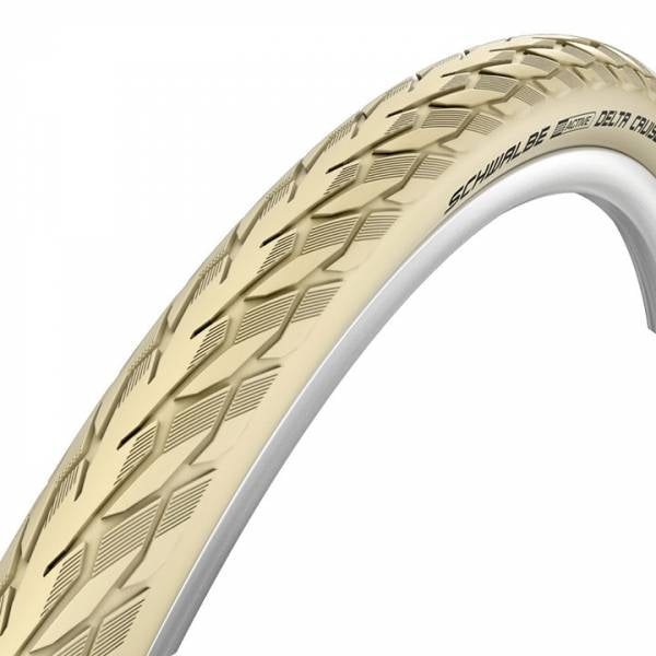 Buitenband Schwalbe Delta Cruiser PunctureGuard E-25 28 x 1 ½" / 40-635 mm - creme met reflectie
