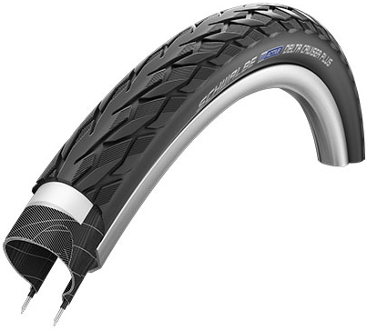 Buitenband Schwalbe Delta Cruiser Plus PunctureGuard 28 x 1.50" / 40-622mm - zwart met reflectie