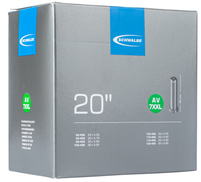 Binnenband Schwalbe AV7 XXL 20" / 90/120-406 - 40mm ventiel