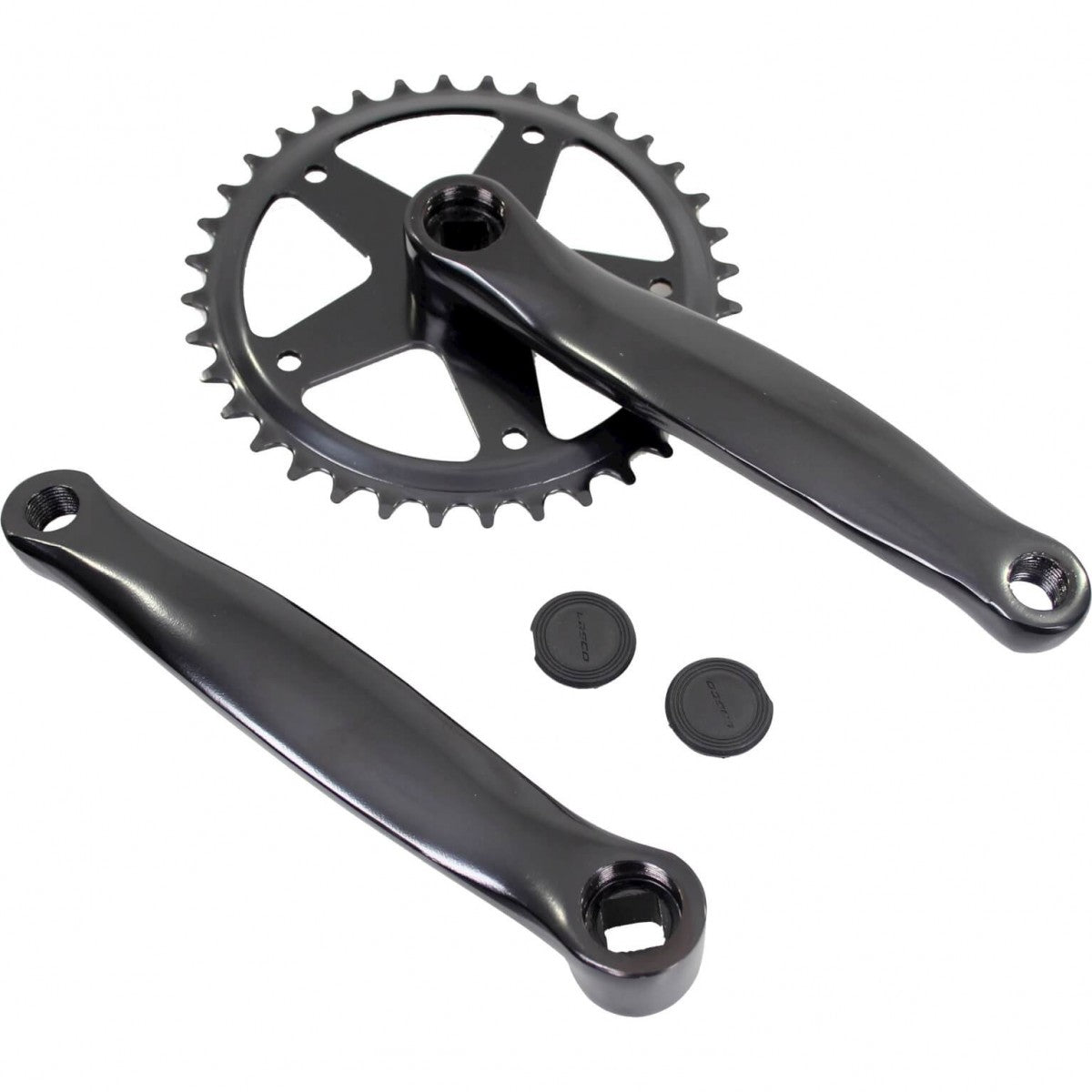 Crankstel 36T Vinty ST 1/8" met 170 mm crankarm - zwart