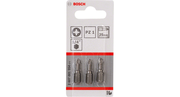 Bosch 3pct PZ Screwdriver Bit PH2 XH 25mm