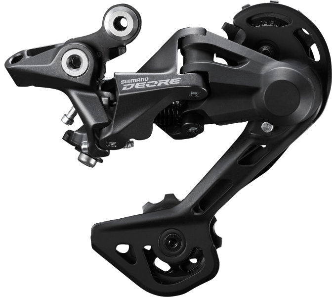 Achterderailleur 2 x 10/11-speed Shimano Deore M4120 SGS - directe montage - zwart
