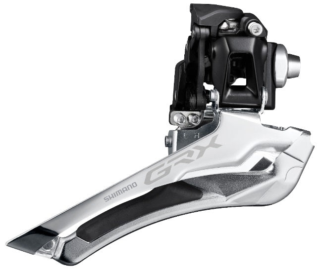Voorderailleur 2 x 10-speed Shimano GRX FD-R400 down pull - direct mount 46T - Zwart/Zilver