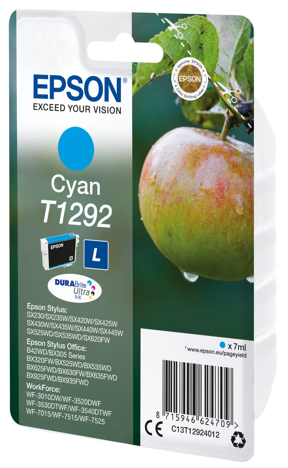 Epson ink cartridge cyan DURABrite T 129 T 1292