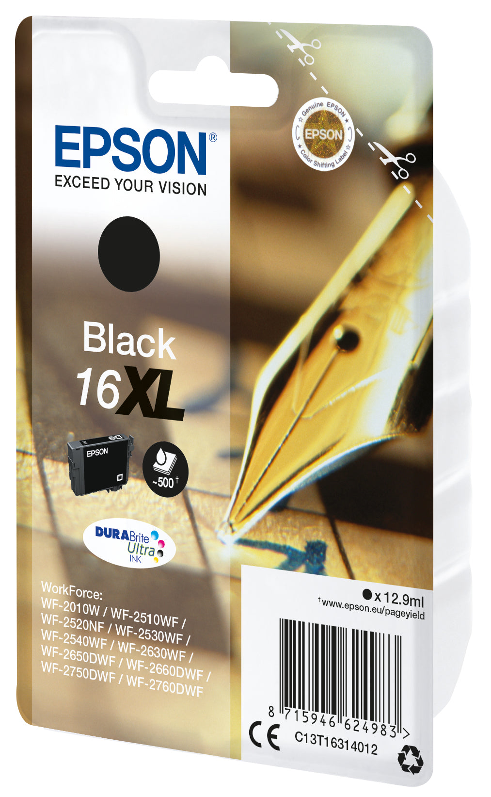 Epson ink cartridge XL black DURABrite Ultra T 163 T 1631