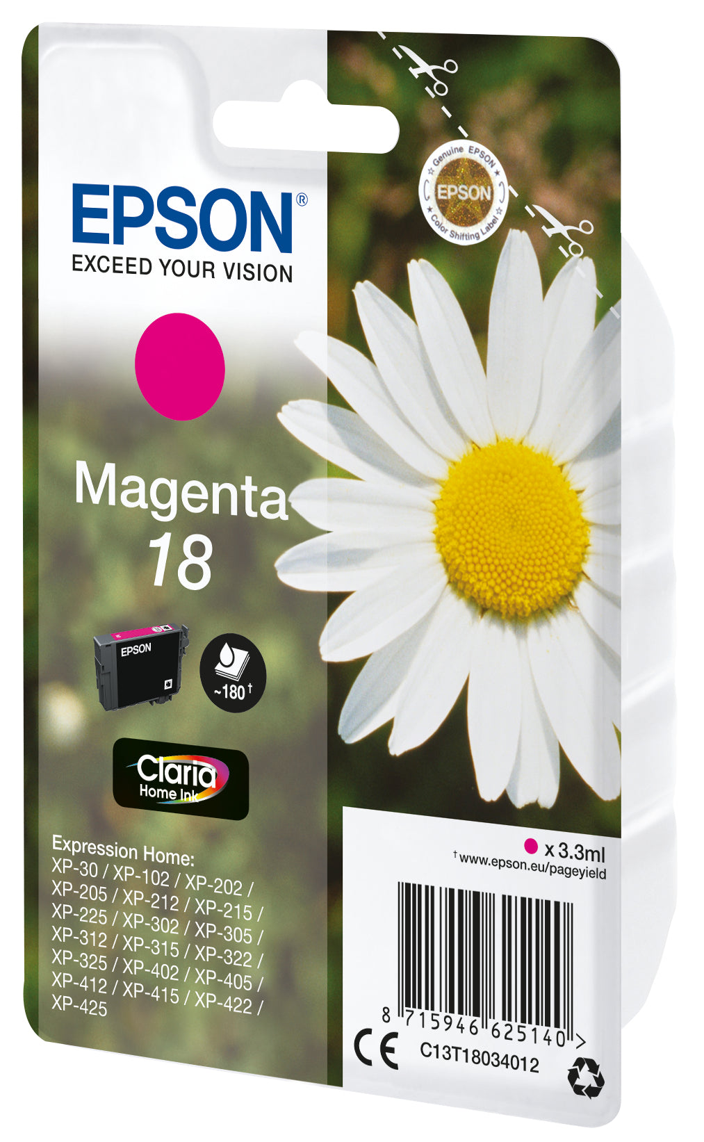 Epson ink cartridge magenta Claria Home T 180 T 1803