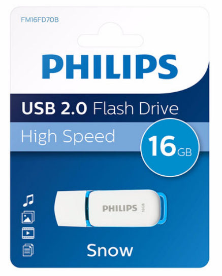 Philips USB 2.0 16GB Snow Edition Ocean Blue