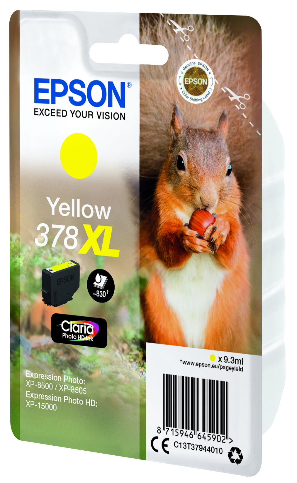 Epson ink cartridge yellow Claria Photo HD 378 XL T 3794