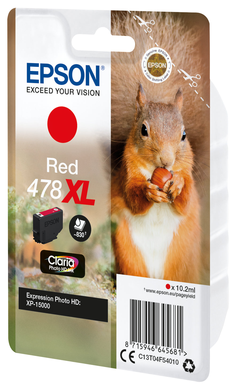 Epson ink cartridge red Claria Photo HD 478 XL T 04F5