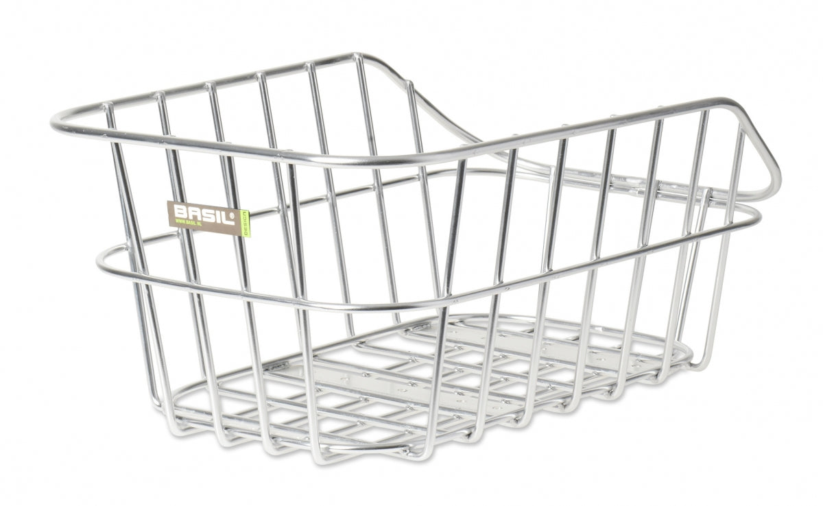 Fietsmand Basil Cento met dragerbevestiging 45 x 33 x 21 cm - aluminium