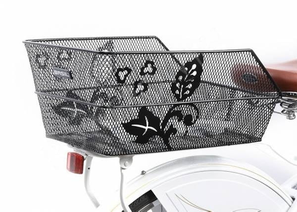 Fietsmand Basil Cento Flower 45 x 31 x 21 cm - zwart