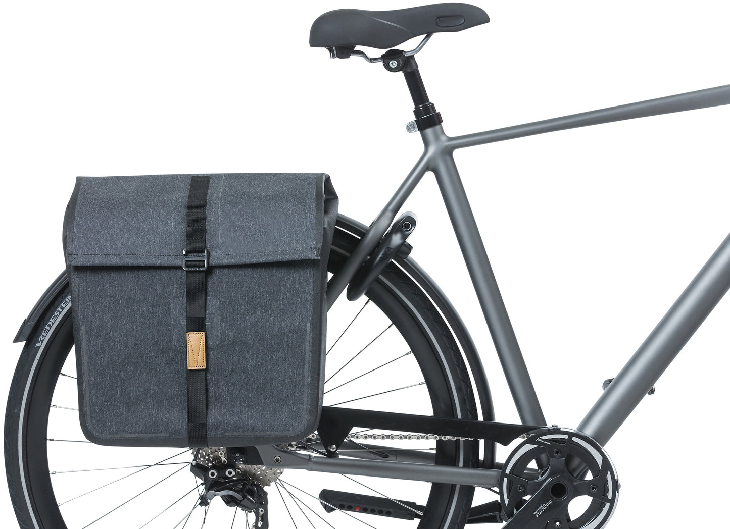 Dubbele fietstas Basil Urban Dry 50 liter 36 x 17 x 42 cm - charcoal melee