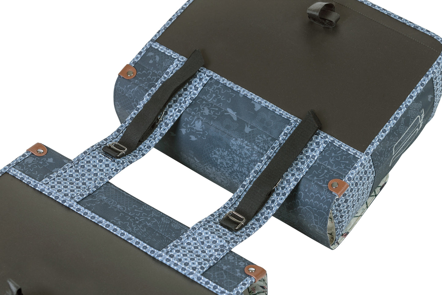 Dubbele fietstas Basil Boheme Carry All 35 liter 37 x 15 x 37 cm - blauw