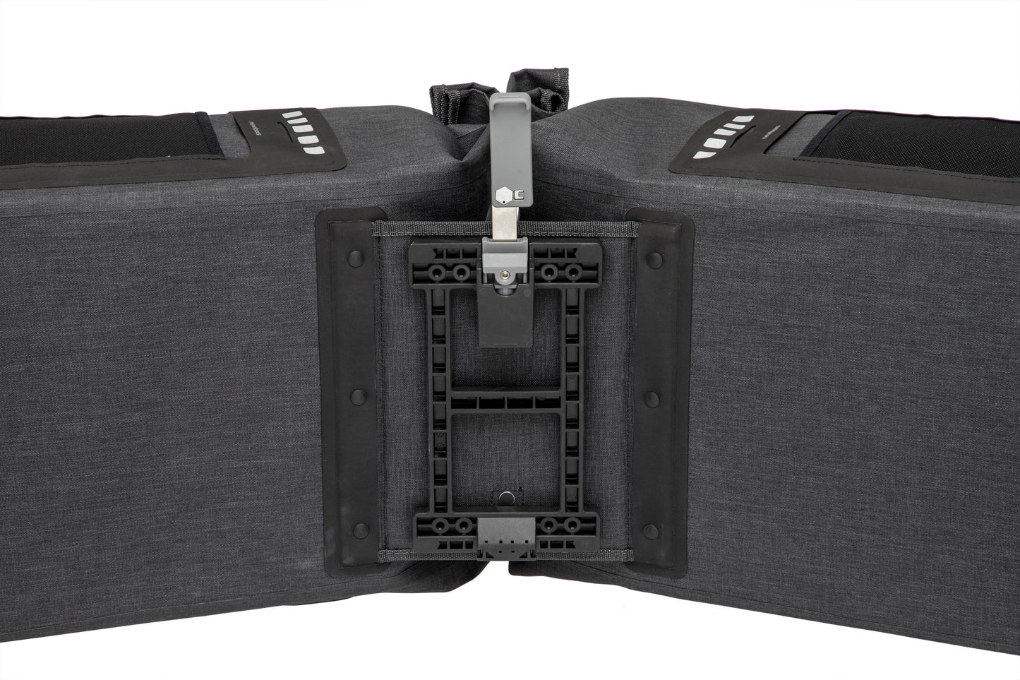 Dubbele fietstas New Looxs Varo Double MIK 40 liter 28 x 43 x 17 cm (x2) - grijs