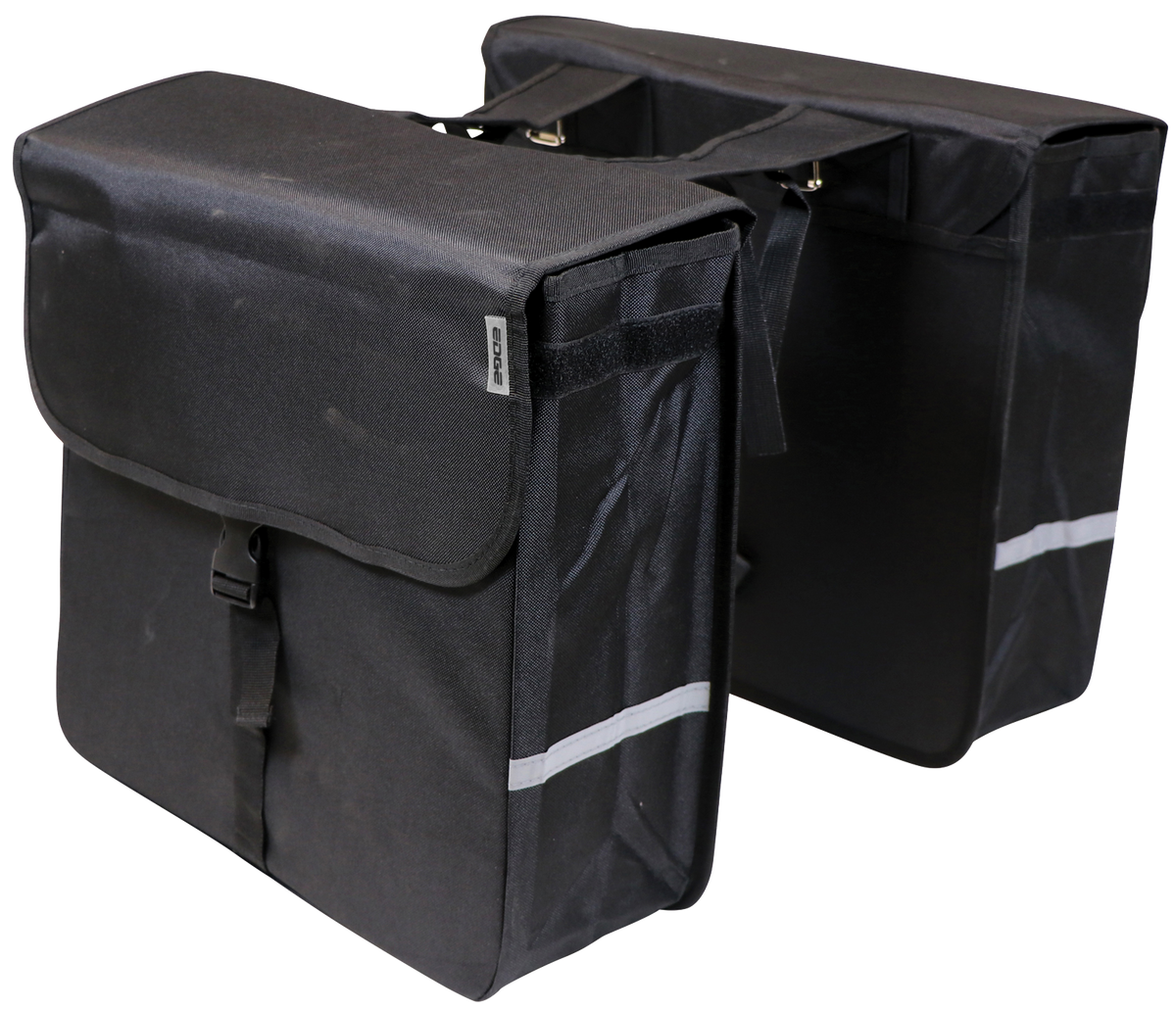 Dubbele fietstas Edge Luxe Shopper 40 liter 38 x 40 x 14cm (2x) - zwart