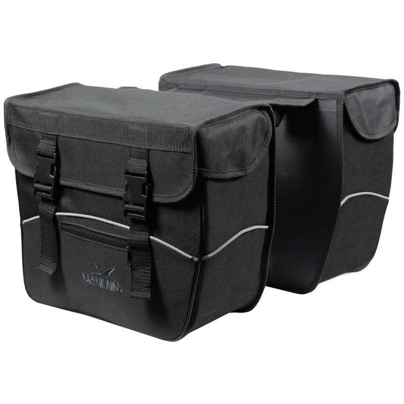 Dubbele fietstas Greenlands 34 liter 35 x 31 x 16 cm (2x) - zwart