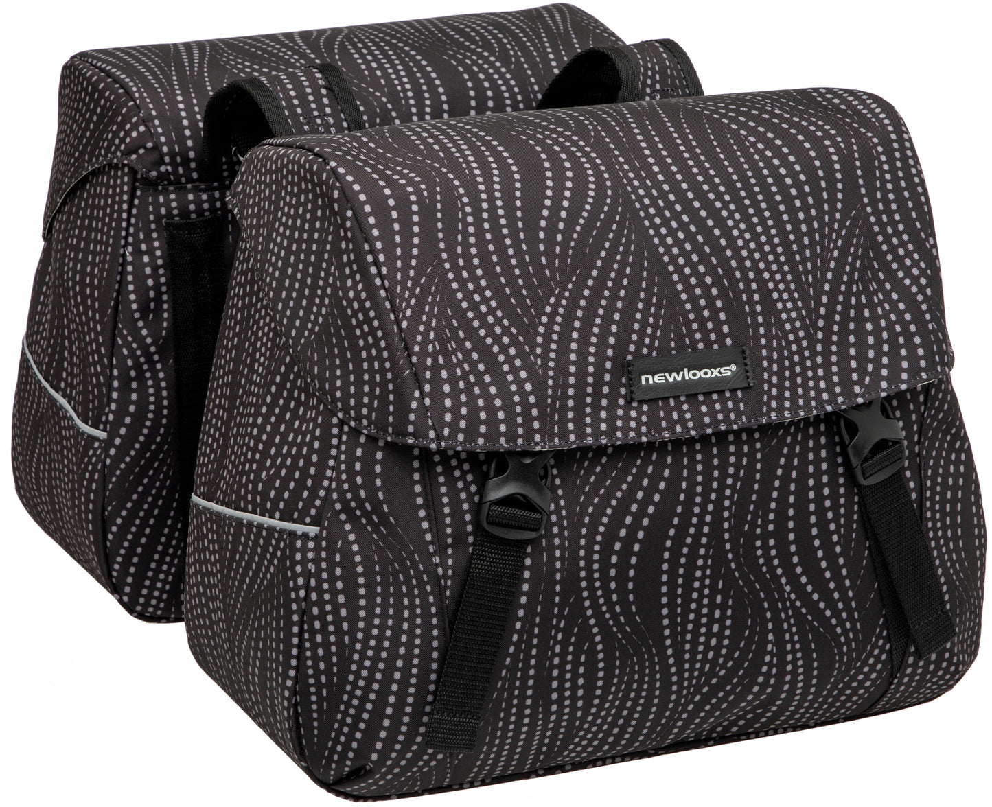 Dubbele fietstas New Looxs Joli Alma 37 liter - 38 x 18 x 30 cm (2x) - zwart