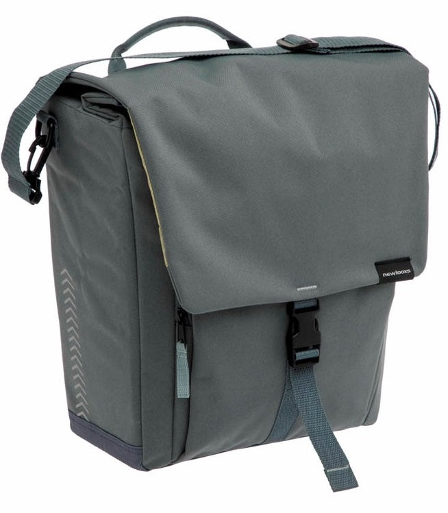 Enkele fietstas New Looxs Tulum 16 liter 35 x 17 x 37cm - groen/grijs