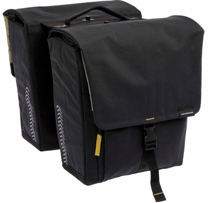 Dubbele fietstas New Looxs Tulum 32 liter 35 x 17 x 37 cm (2x) - zwart afneembaar