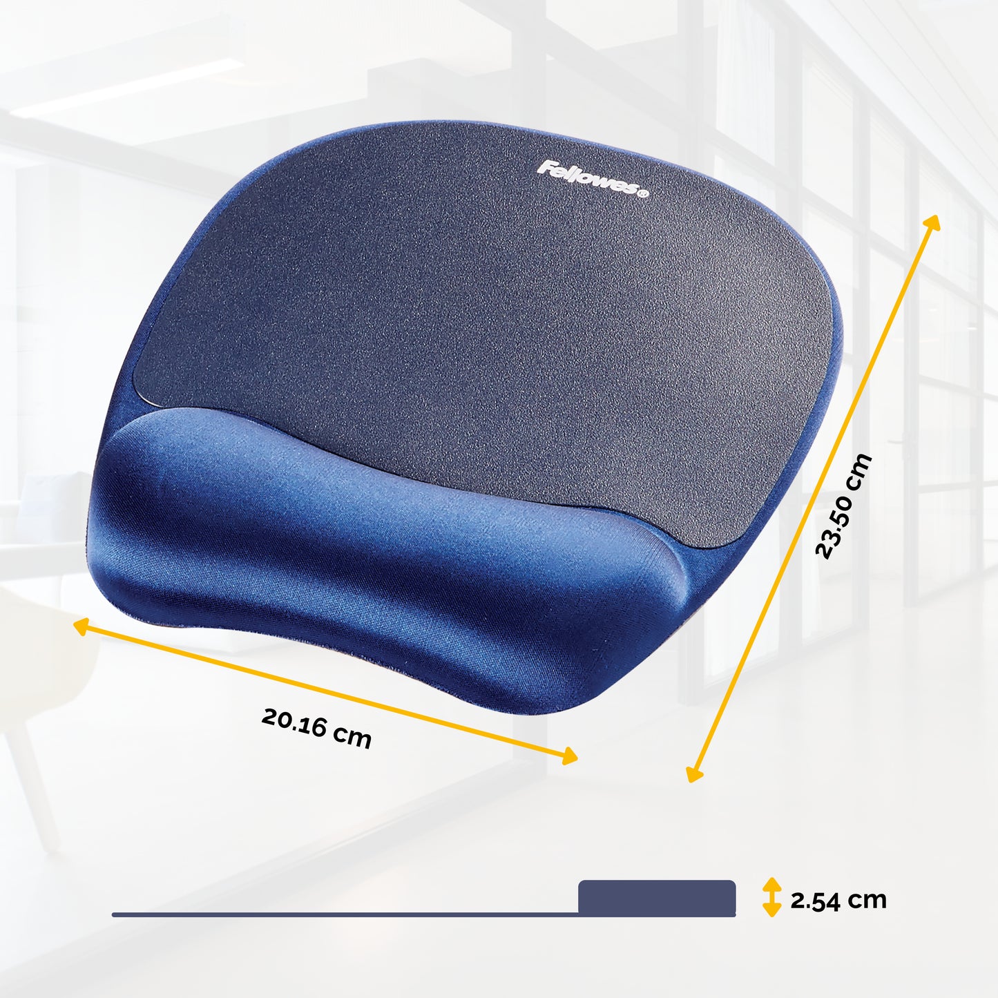 Fellowes Memory Foam Mousepad Wrist Support Saph.