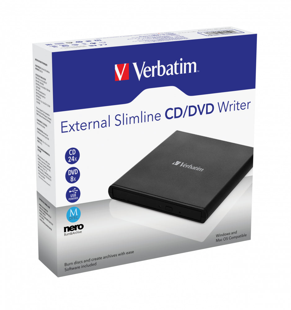 Verbatim Mobile DVD ReWriter USB 2.0 (Light Version) 53504