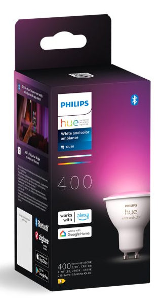 Philips Hue LED Lampe GU10 400lm White Color Amb.