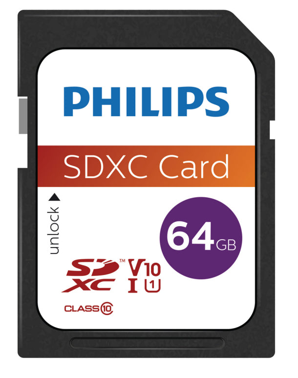 Philips SDXC Card 64GB Class 10 UHS-I U1