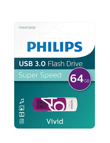 Philips USB 3.0 64GB Vivid Edition Magic Purple