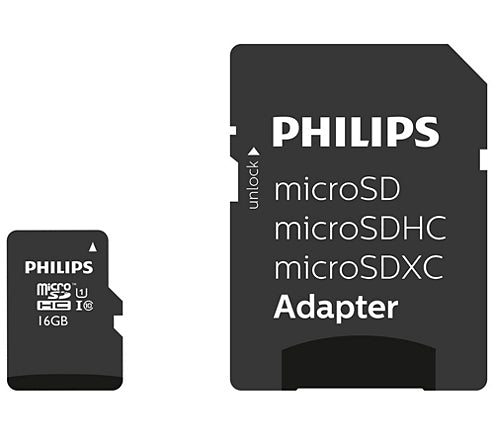 Philips MicroSDHC Card 16GB Class 10 UHS-I U1 incl. Adapter
