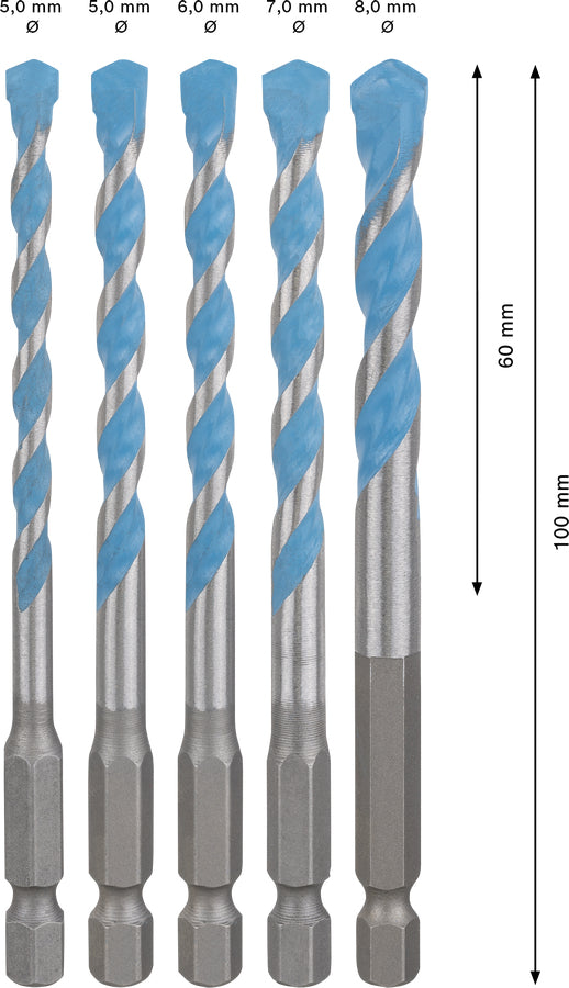 Bosch HEX-9 MC Drill Bit Set 5 pcs 5.5/6/7/8