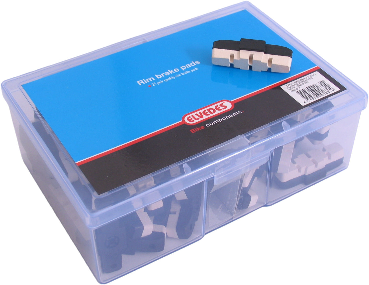 Rembloksets Elvedes power pads Magura HS11 / HS33 - witte compound (25 paar)