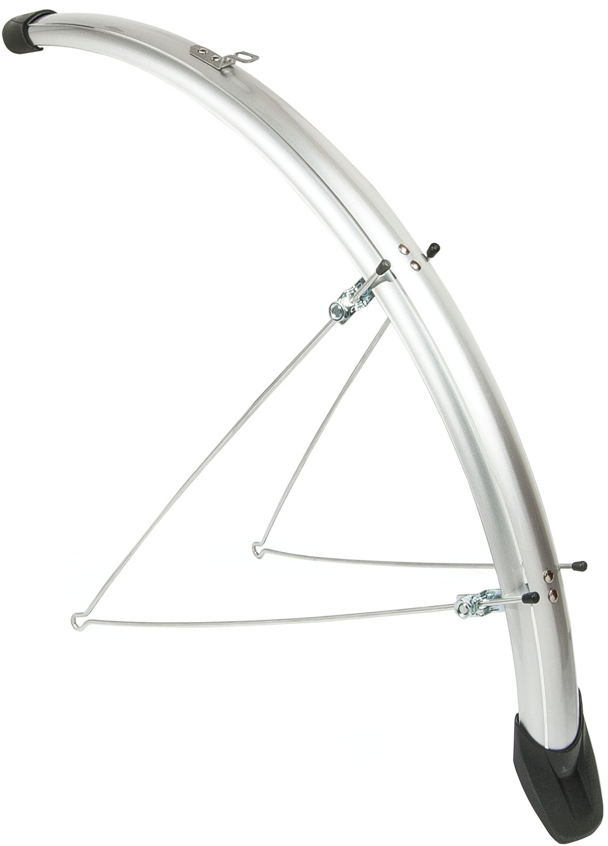 Spatbordset Eurofender Elegance 28" x 46 mm - zilver
