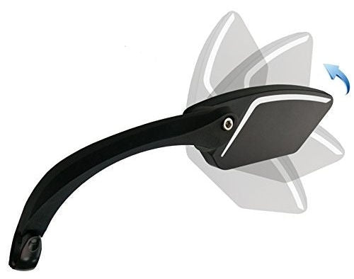 E-bike spiegel links met aluminium stuurklem - zwart