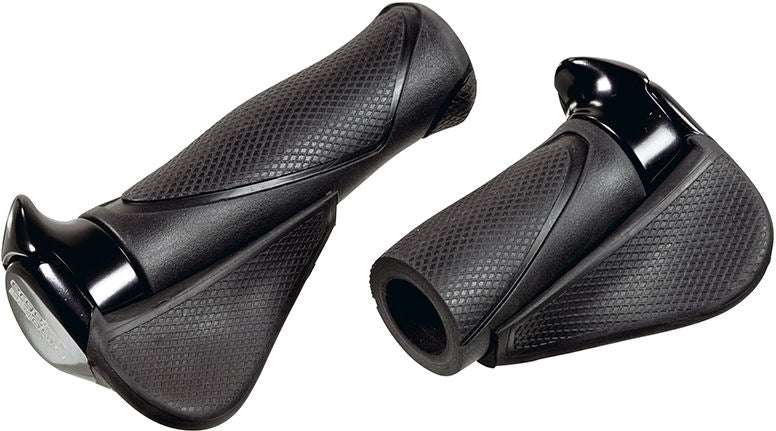 Handvatpaar Ergotec MF1 large kraton / aluminium 130+130 mm - zwart