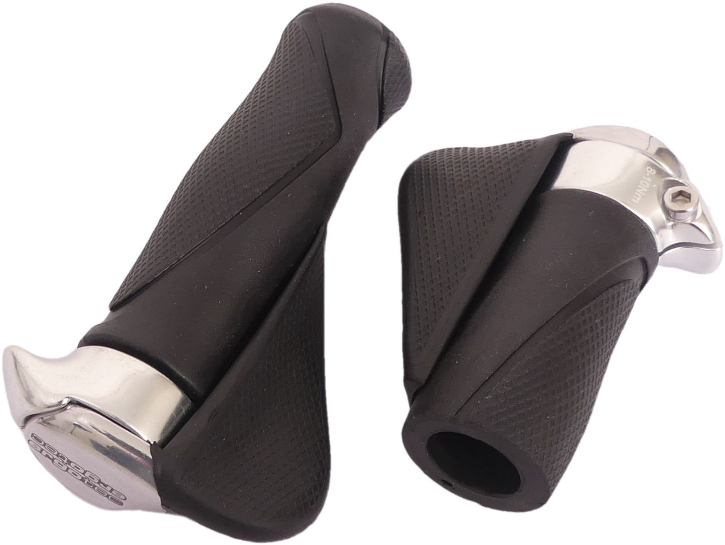 Handvatpaar Ergotec MF1 kraton / aluminium 130+87 mm - zwart