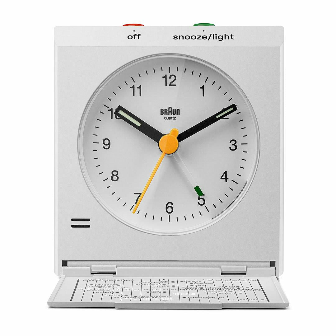 Braun BC 05 W Quartz Foldable Alarm Clock White