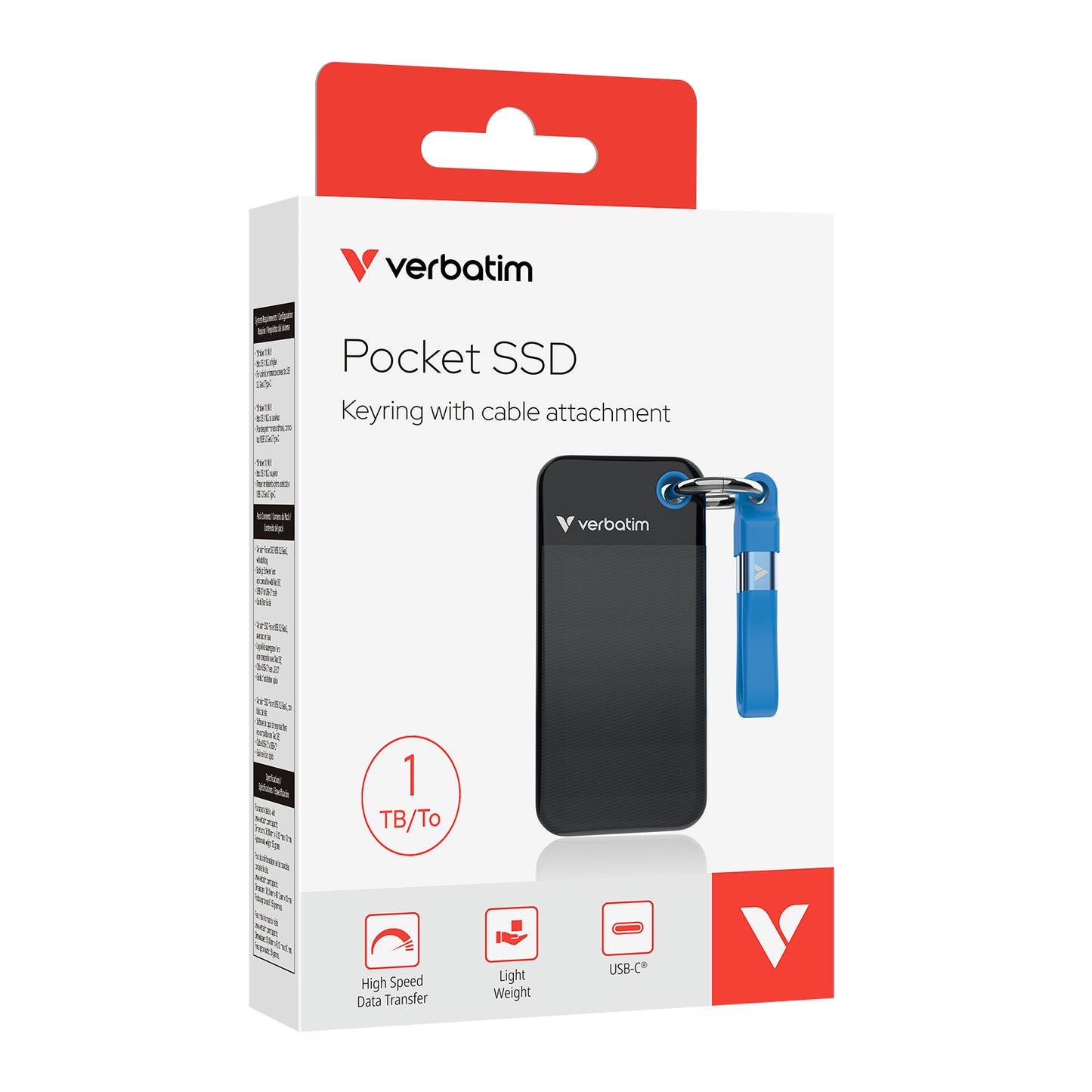 Verbatim Pocket SSD USB 3.2 1TB Black/Blue 32191