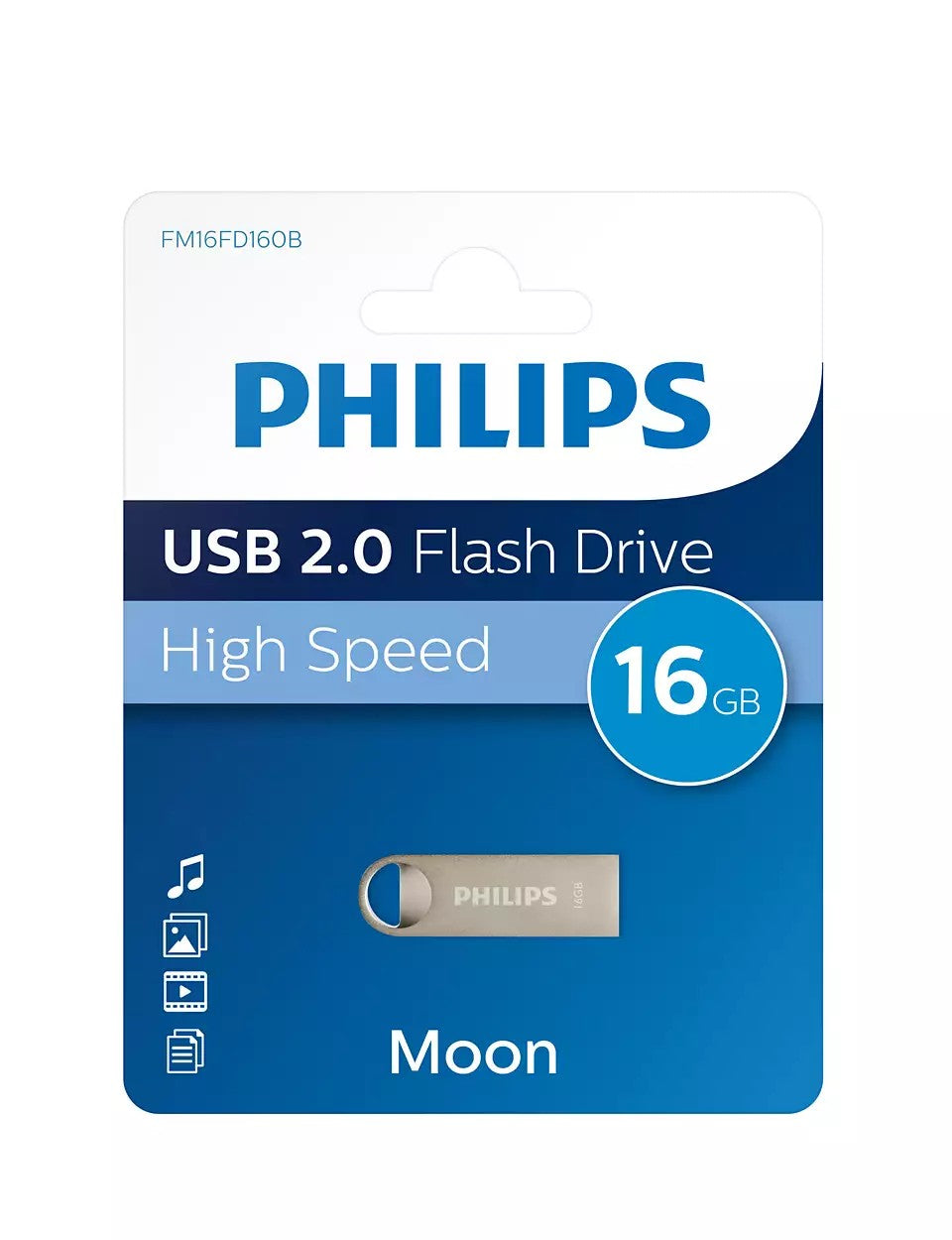 Philips USB 2.0 16GB Moon Vintage Silver